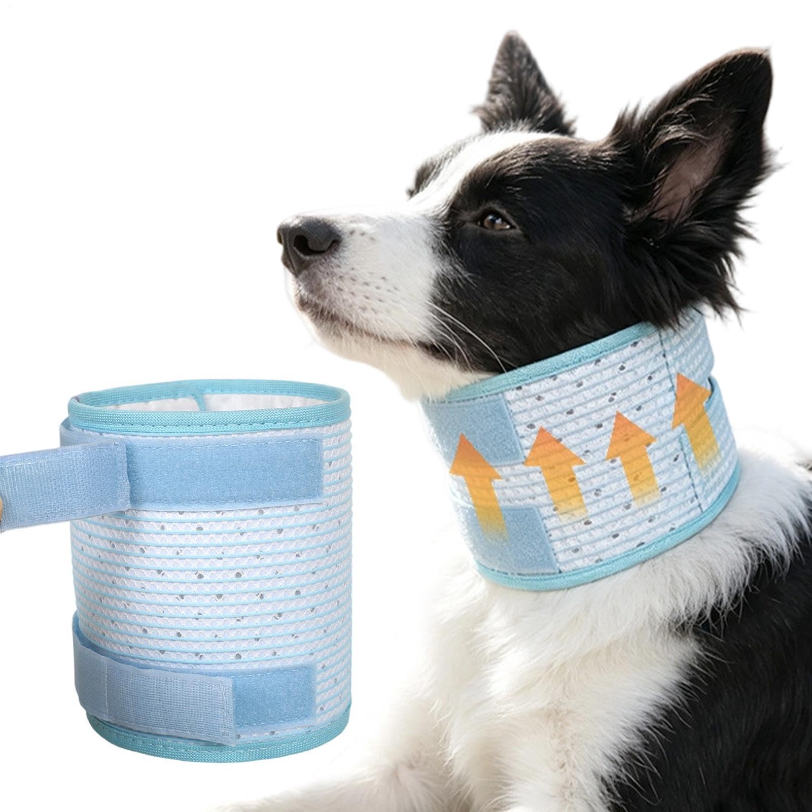 Neck Protector for Dogs Breathable Anti-Licking Adjustable Collar Bandage