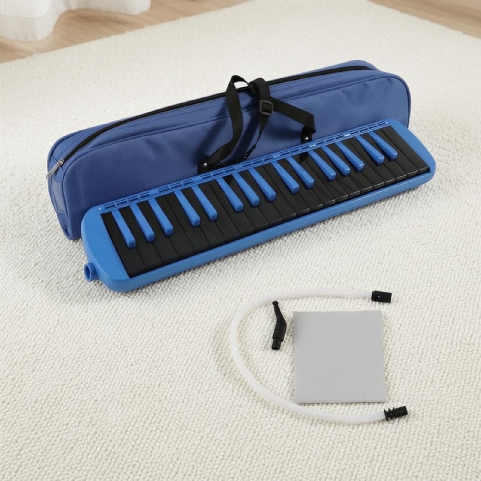 Melódica con Tubo Soplador Musical , Style to 2 , Naranja