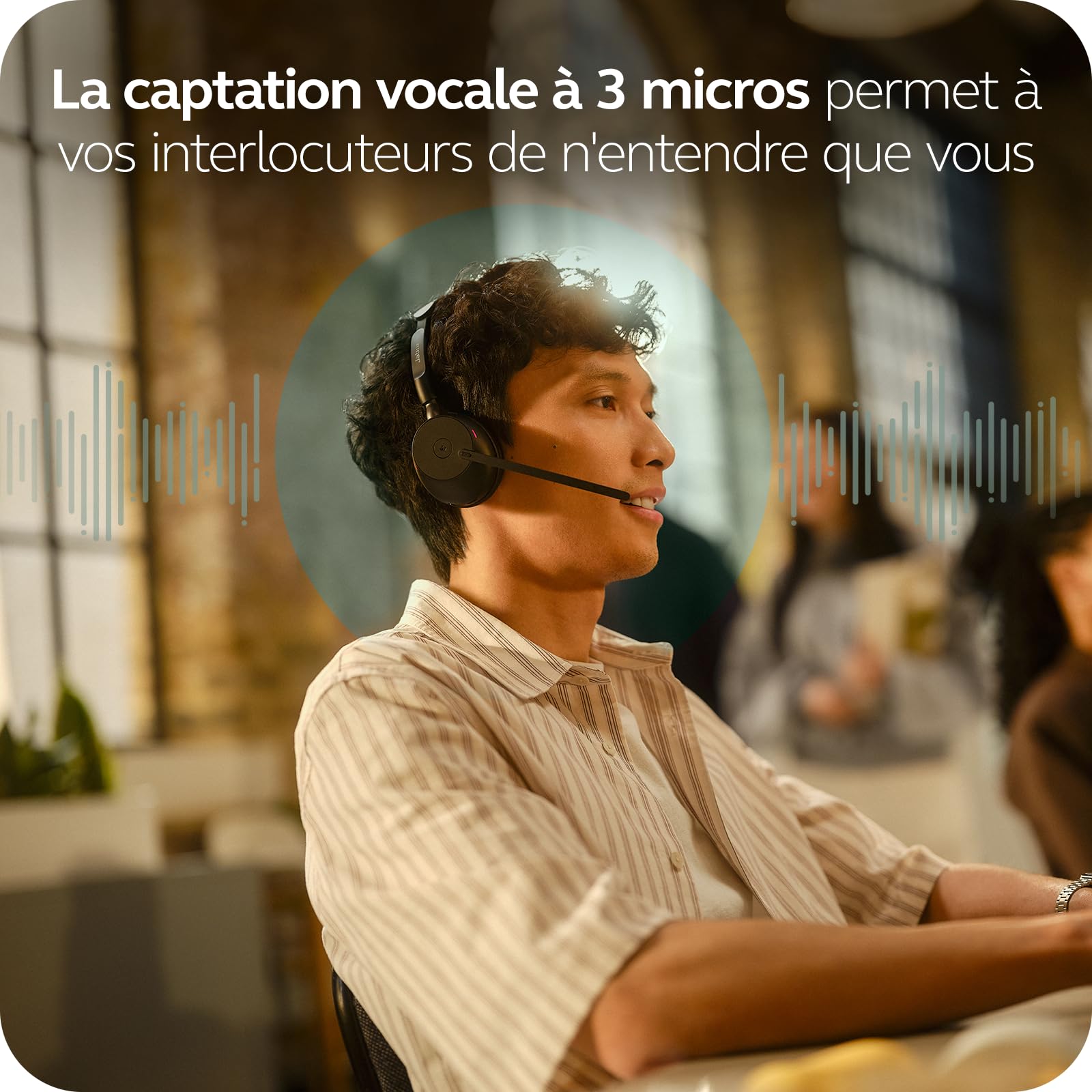 Jabra Evolve3 65 Casque sans Fil Bluetooth Mono avec Micro, MS Teams, USB-C