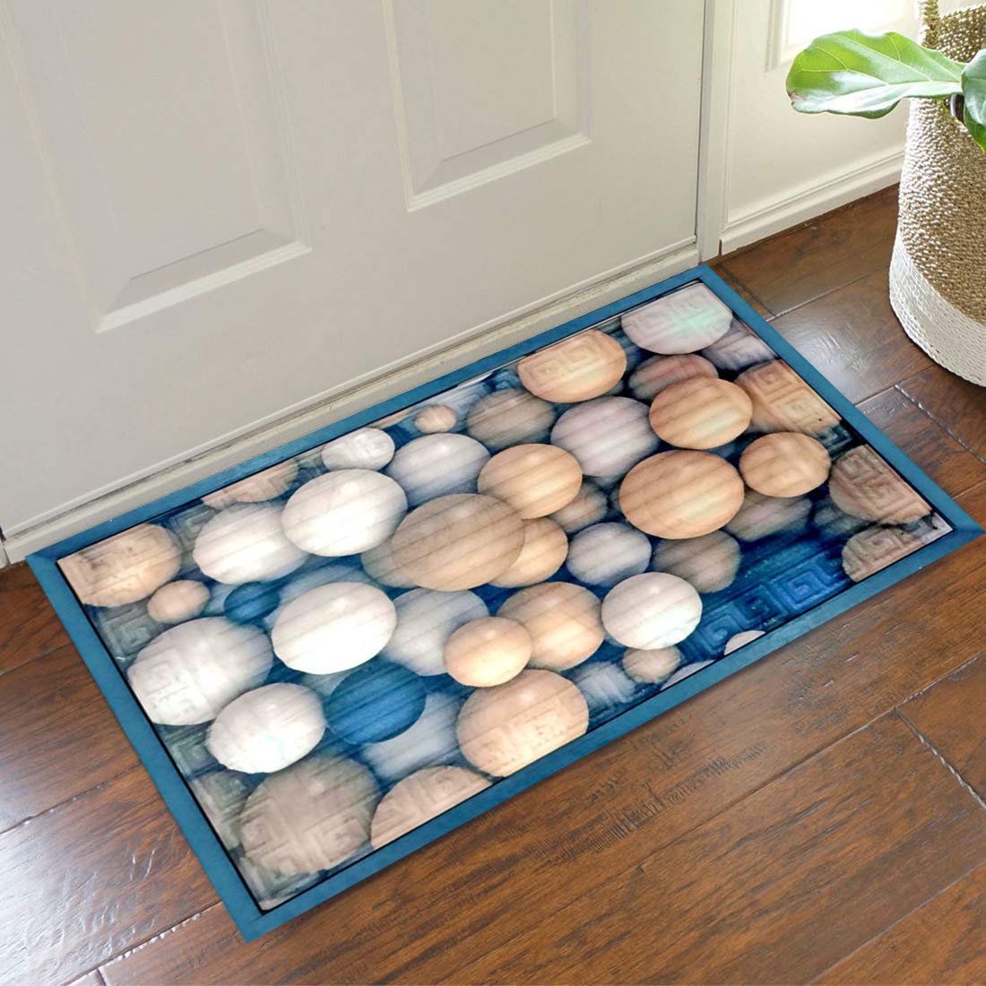 Status 3D Printed Digital Home/Living/Lobby/Bathroom/Office Sanatizing Entrance Rubber Door Floor Mat with Anti Slip Backing (15 x 23 Inch)