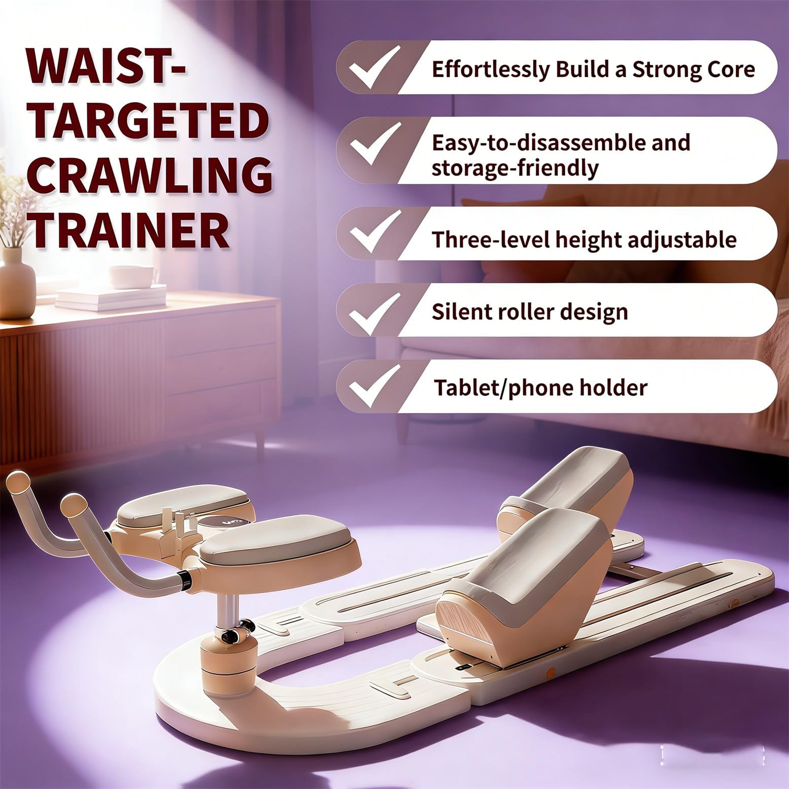 Estirador de espalda ajustable, entrenador de núcleo para dolor de espalda baja y corrección de postura, capacidad de 220 libras, dispositivo de fitness en casa