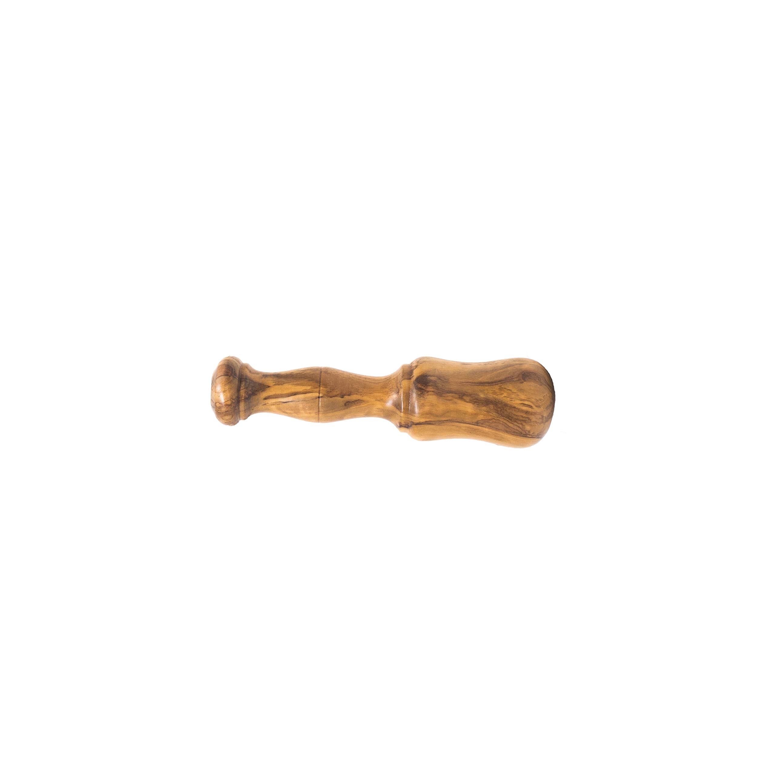 Mano de mortero madera olivo pequeño 15 cm para allioli triturar alimentos manual