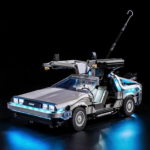 YEABRICKS Kit de luz LED para Lego - Creator Expert Back to The Future Time Machine Modelo de bloques de construcción, juego de luces LED compatible