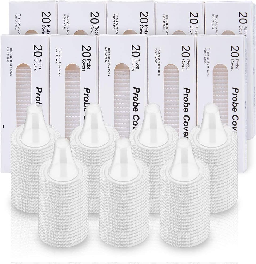 Ear Thermometer Probe Covers(200 Counts)/Refill Caps/Lens Filters for All Braun ThermoScan Models and Other Types of Digital Thermometers Disposable Covers