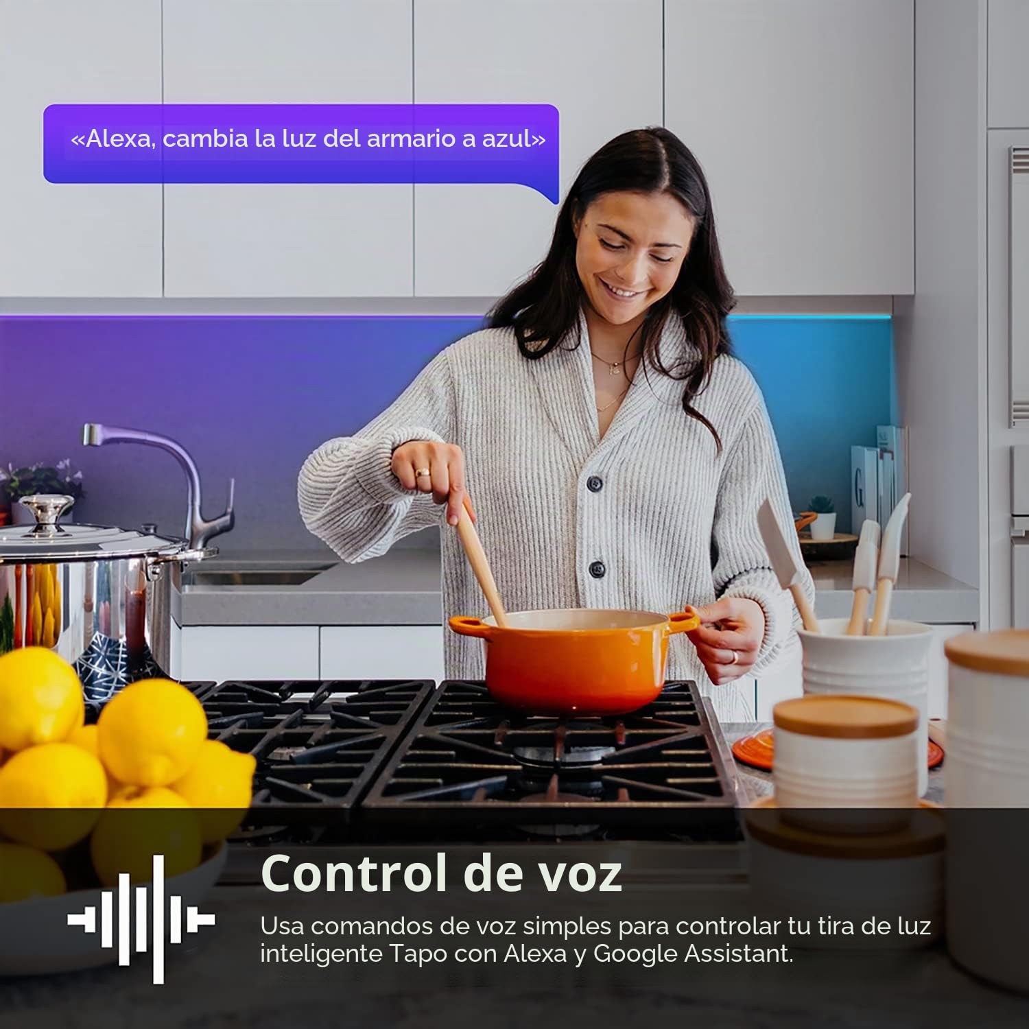 TP-Link Tapo,Tira de luz LED inteligente, 5 m, control de aplicación Wi-Fi RGB multicolor, funciona con Alexa y Google Home, adecuado para decoración de TV y cocina (Tapo L920-5)