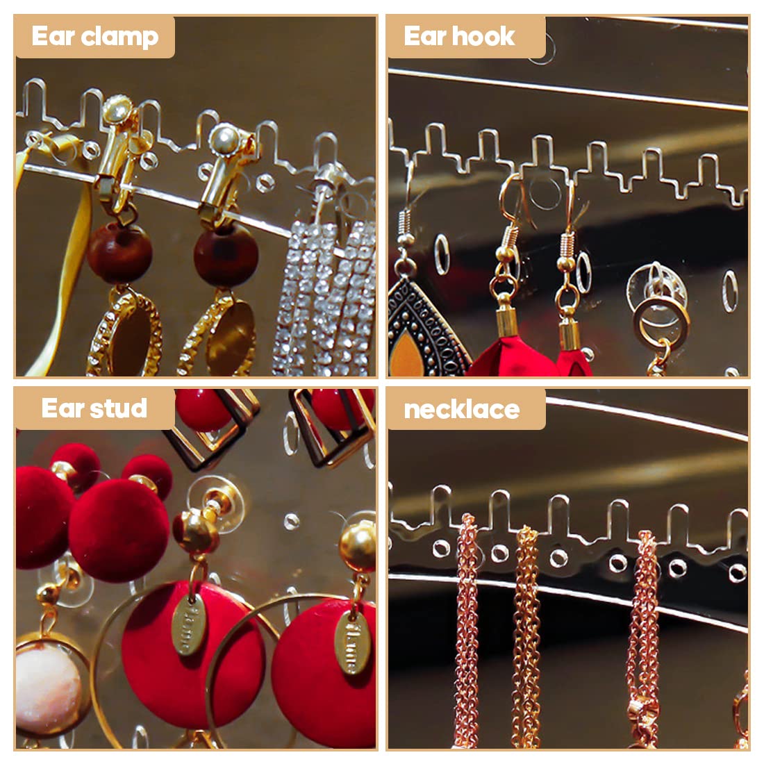 Ritte Support De Boucle D'oreille Acrylique Boucle D'oreille En