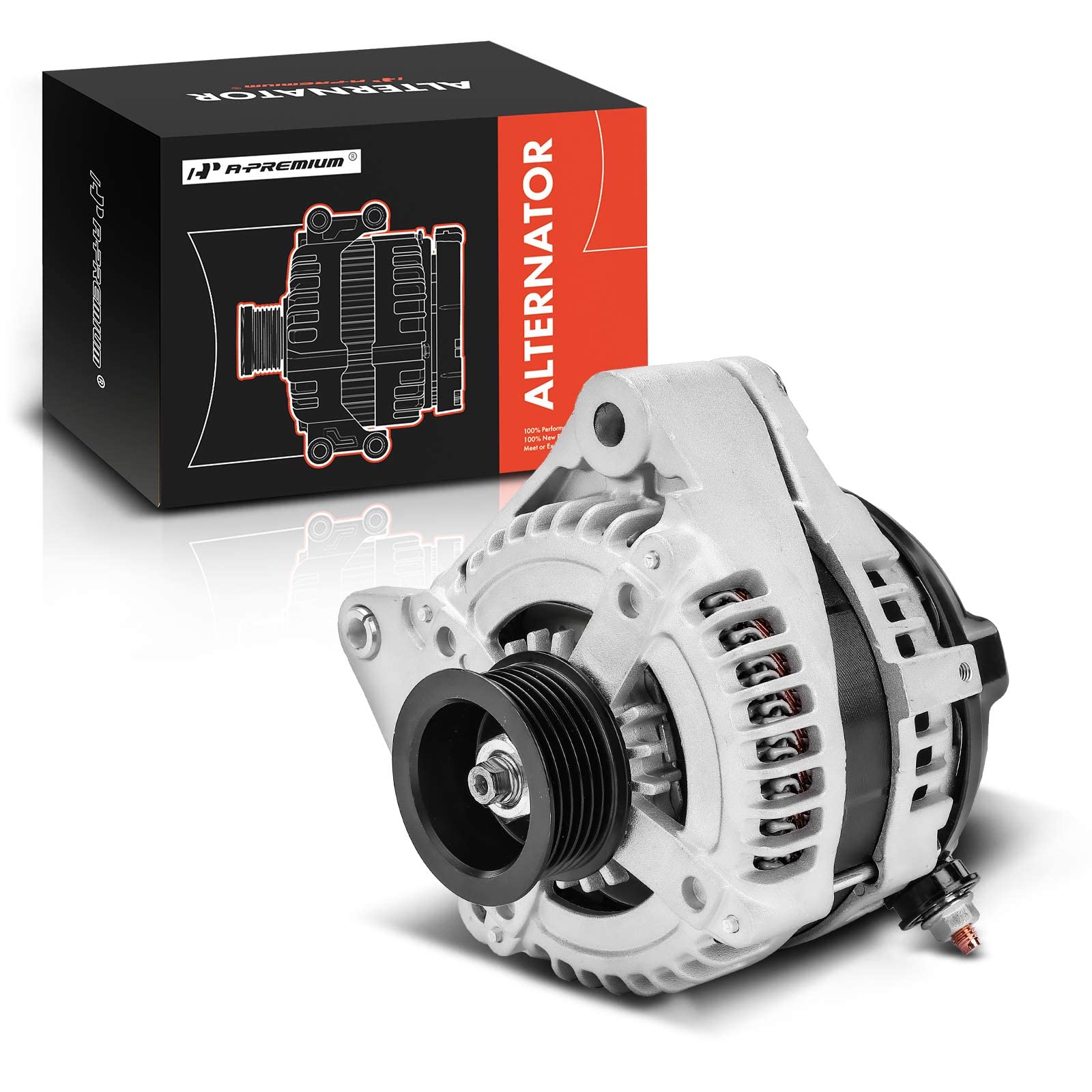 Alternator Compatible with Lexus LS430 2004-2006 V8 4.3L, GS430 2006-2007 V8 4.3L, 12V 130A 5-Groove Pulley Clockwise, Replace# 27060-50340, 2706050340