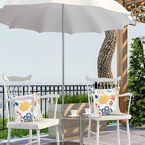 Miniatura 4 de Pilmandu Paquete de 2 fundas de almohada decorativas bordadas de 18 x 18 pulgadas, fundas de almohada florales de granja para sala de estar, sofá