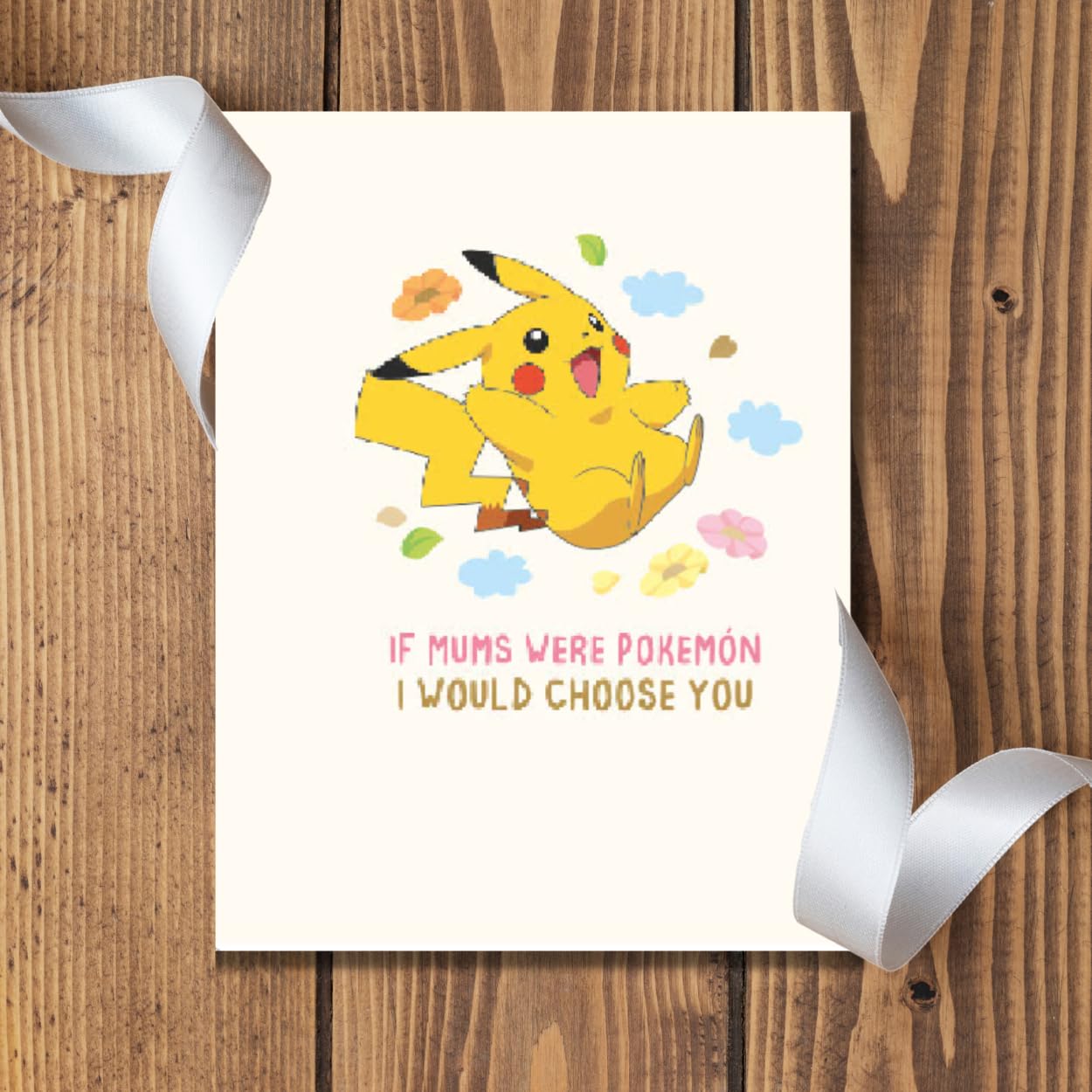 Pokemon Happy Mother's Day Card, I'd Choose You, Pikachu Mothers Day Card,  Cute Anime Design : Amazon.co.uk: Stationery & Office Supplies