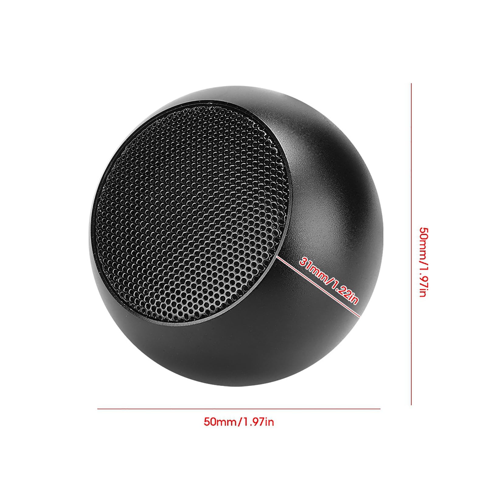 BM3d Aluminium Noir Haut-Parleur Hi-FI Stéréo Portable Corps Compact Sound Clair pour Les Voyageurs