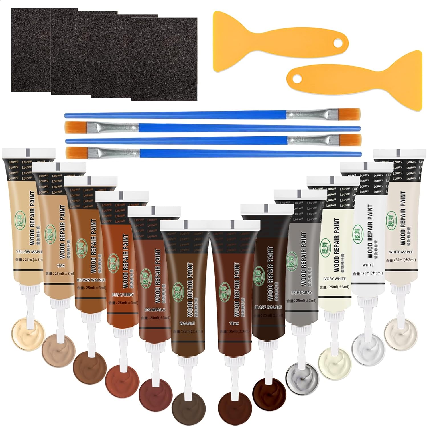 Laminate Floor Repair Kit, 12 Color Wood Filler, Wood Floor Scratch