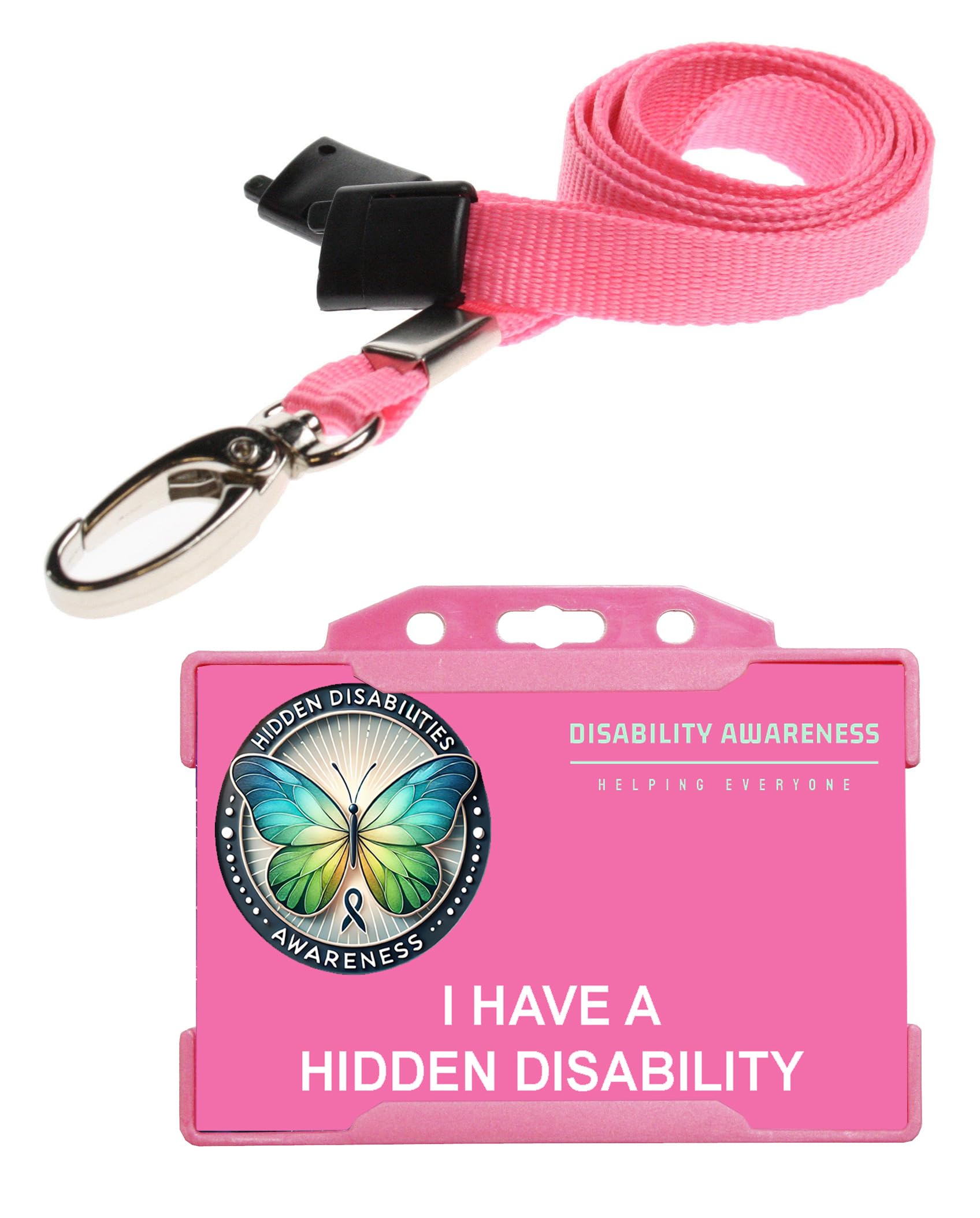 QUANTUM LEAPHidden Disability Butterfly Awareness Badge Symbolising Change and Development. (Pink Butterfly) Disability Badge Holder