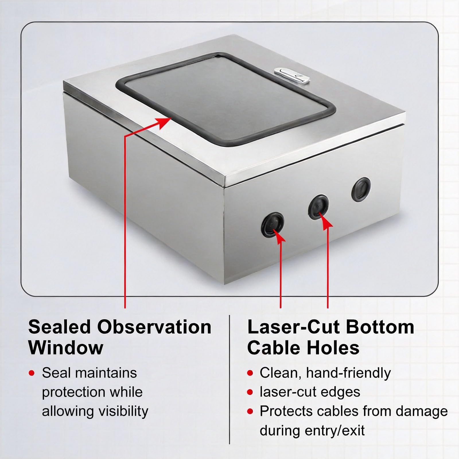 cassetta contatore gas Scatola Elettrica Con Finestra Visibile Per Distribuzione 'energia A Pavimento, Armadio Di Giunzione Per Recinzione In Acciaio(B-H 35 CM L 30 CM W 15 CM)
