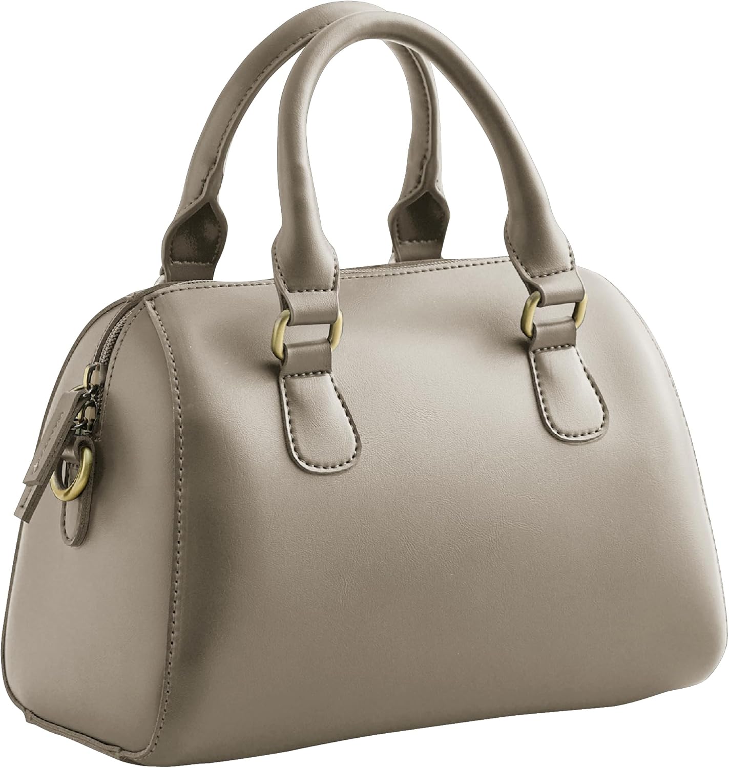 Amazon.com: Vintage Vegan Leather Boston Bag for Women (BLACK