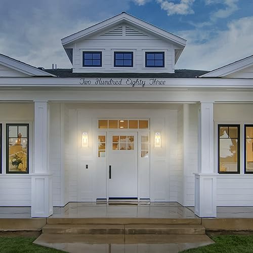 Miniatura 6 de Dusk to Dawn Outdoor Lighting Fixtures Wall Mount, Sensor Exterior Wall Lights for House, Anti Rust Porch Light, White Sconce Lamp, Waterproof Wall