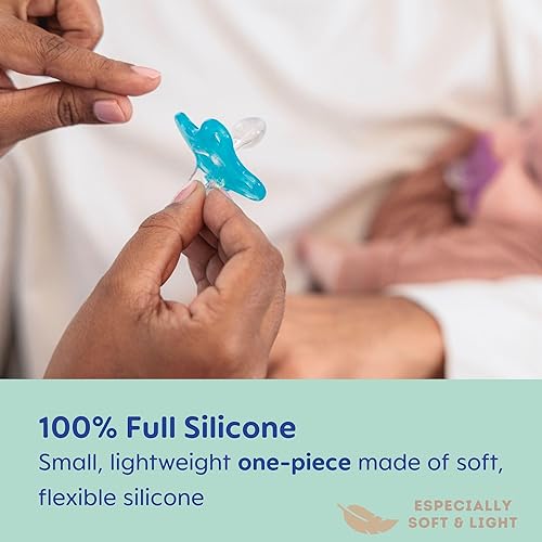 Miniatura 4 de MAM Comfort - Chupete para bebé, 100% silicona ligera, estuche esterilizador, niña, 0-3 meses (paquete de 2)