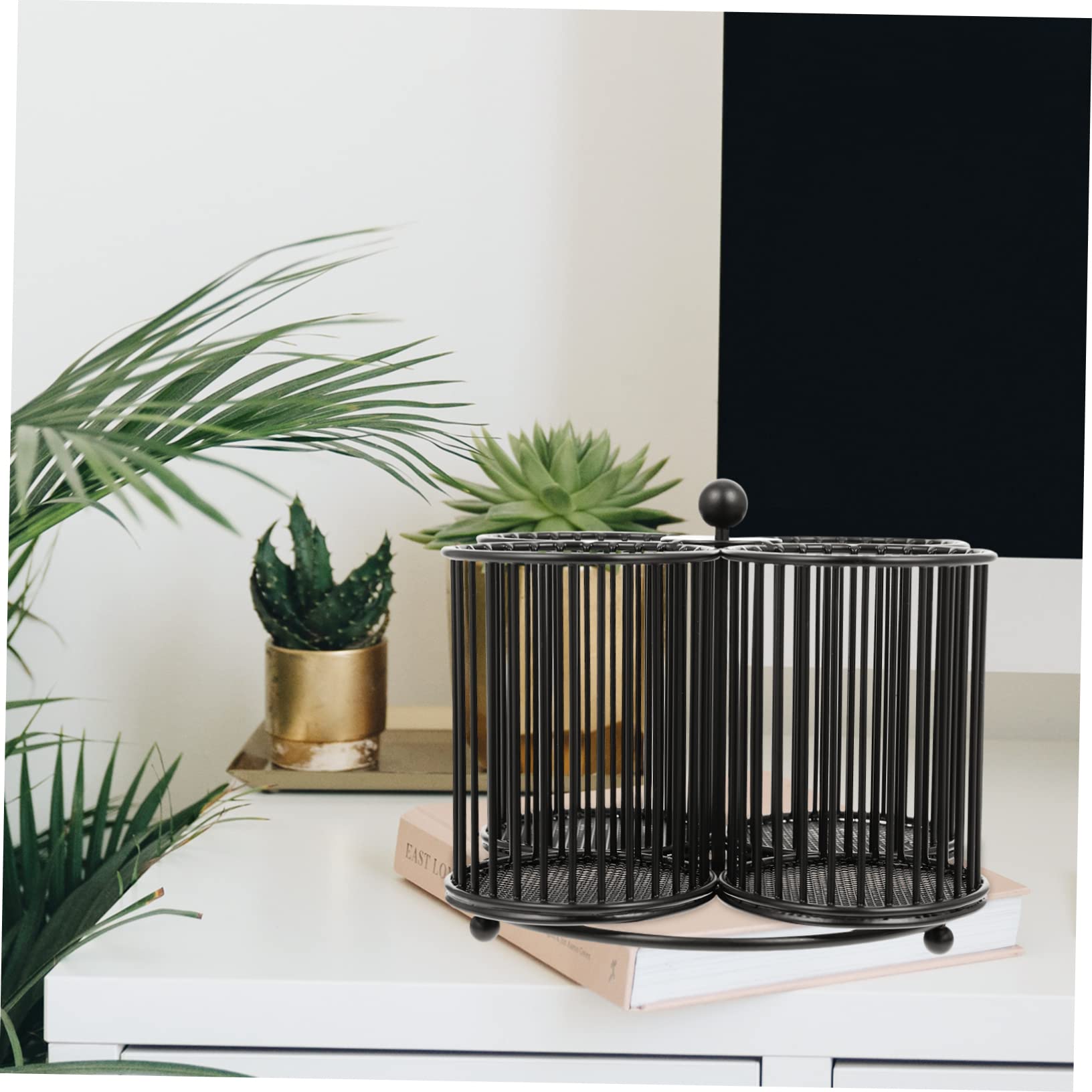 Ciieeo Portapenne in Metallo Da Scrivania Organizer Per Penne e Accessori Design Semplice e Elegante Stabile e Resistente Per Uffici e Studi