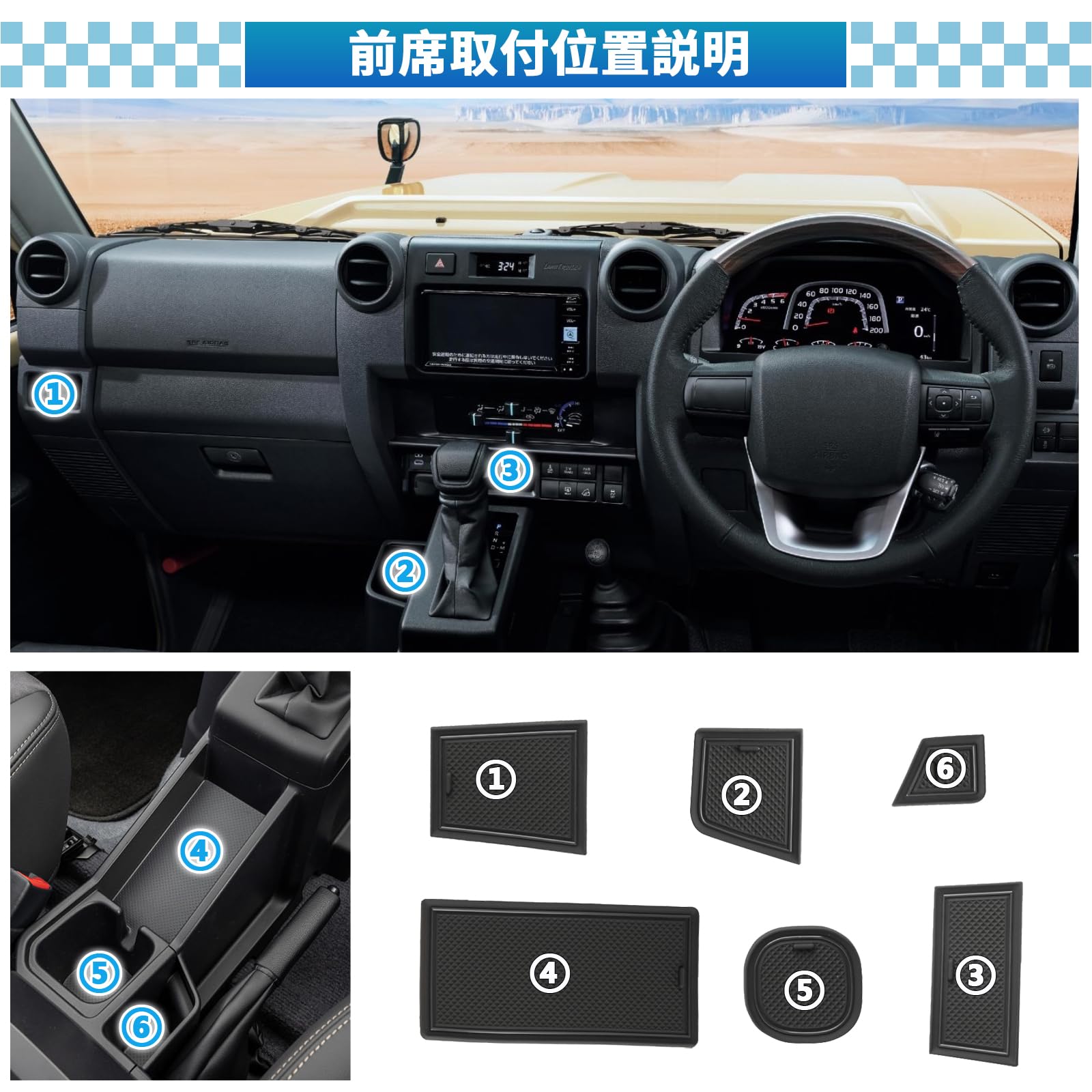 Amazon | SXCY 新型 トヨタ ランドクルーザー 70系 GDJ76W 専用 ラバー