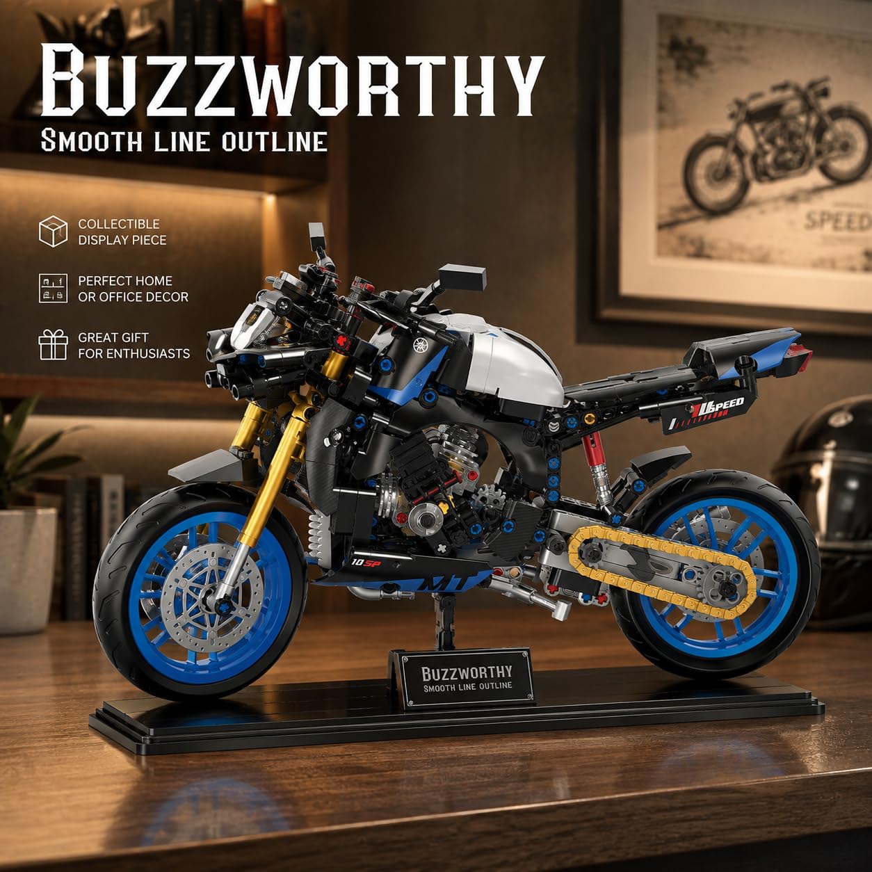 Amazon.com: MJDDJA 1:8 Motorcycle Building Set for Adults