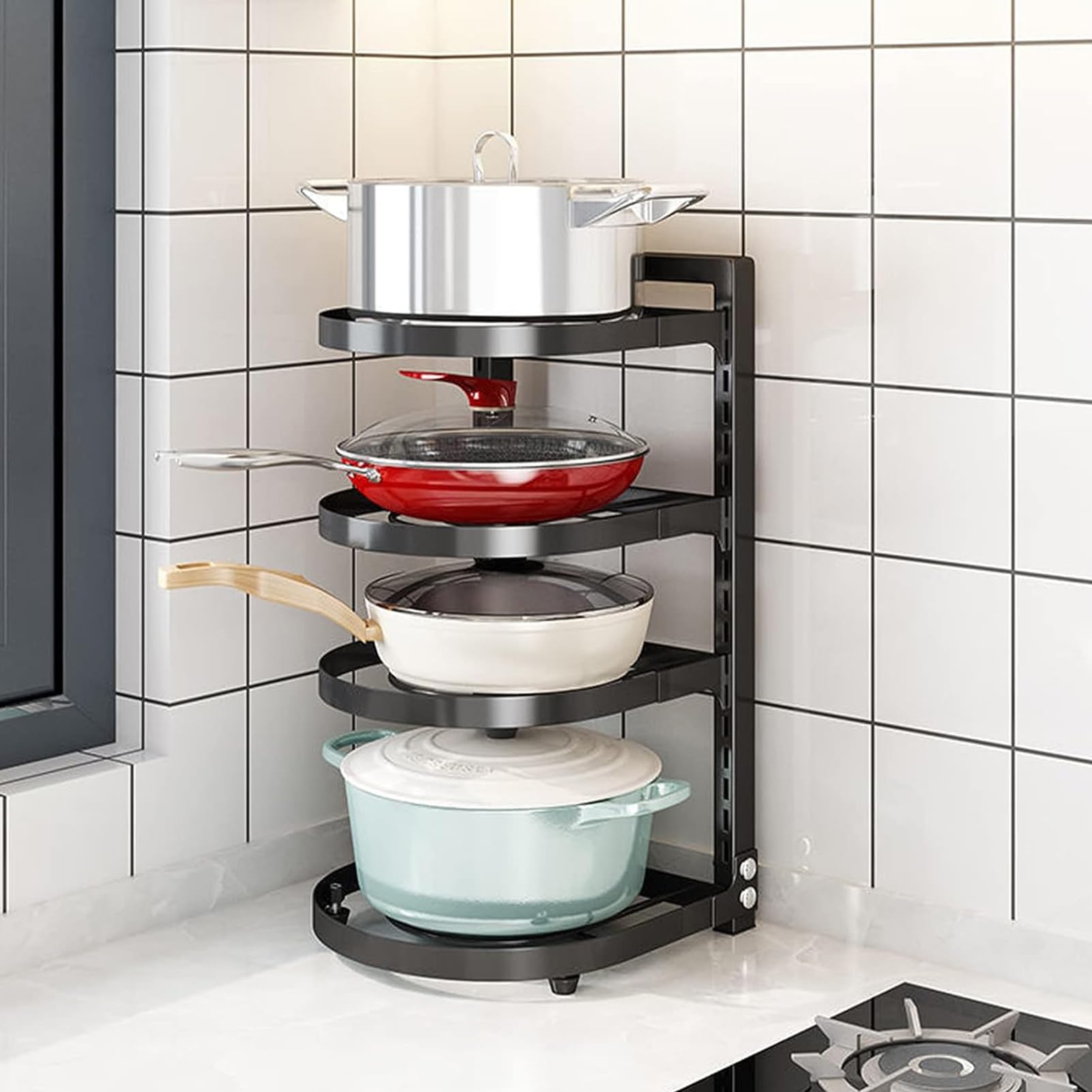 多機能 5層キッチンコーナーラック 防錆加工 5層キッチンコーナーラック 防