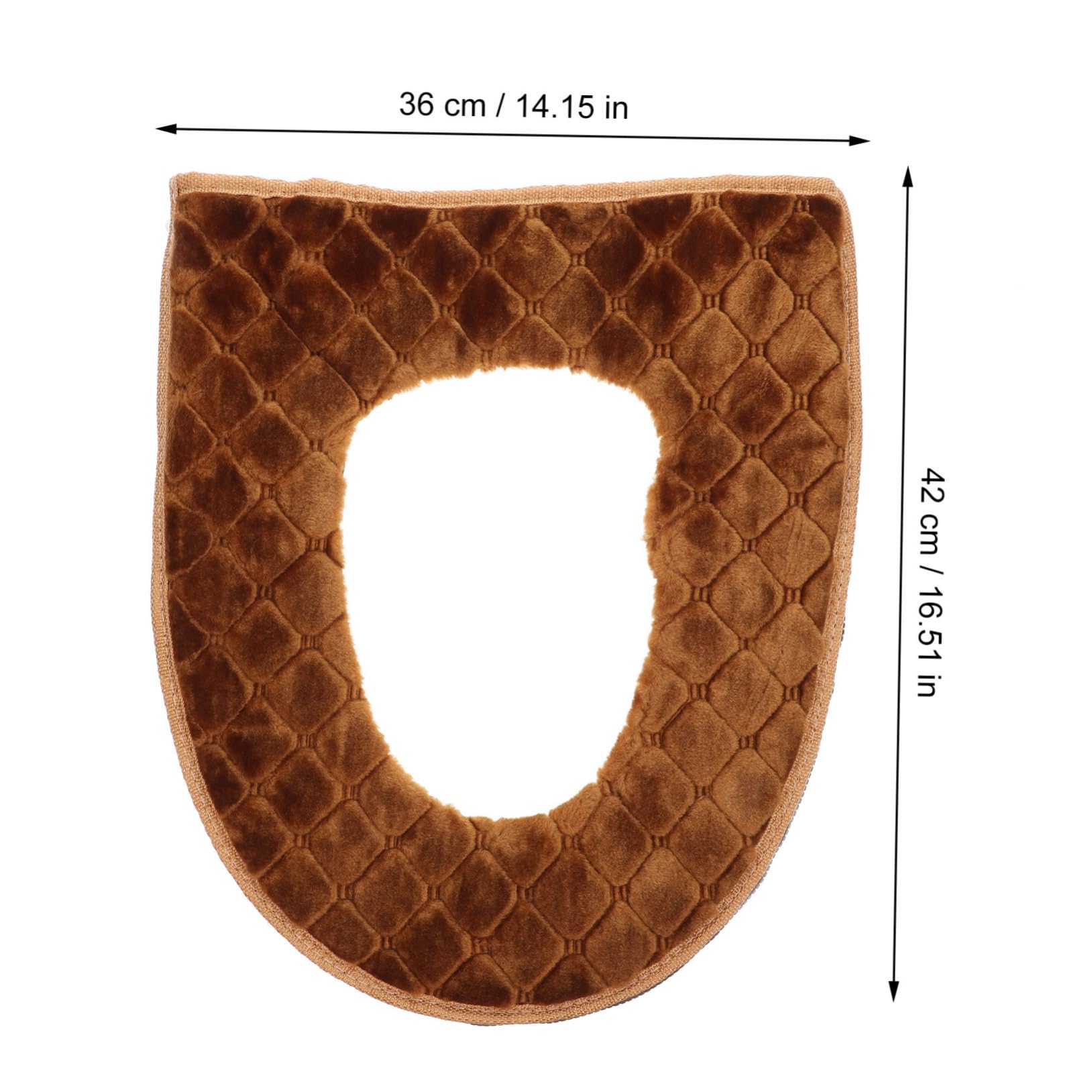 GALPADA Toilet Seat Pad Thickened Soft Round Seat Cover Washable Grey Warm Bathroom Accessory Random Style