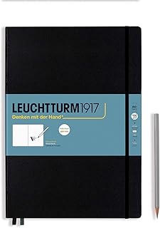 Leuchtturm1917 - Master A4 Hardcover Sketchbook (Black) - 112 Pages of 1...