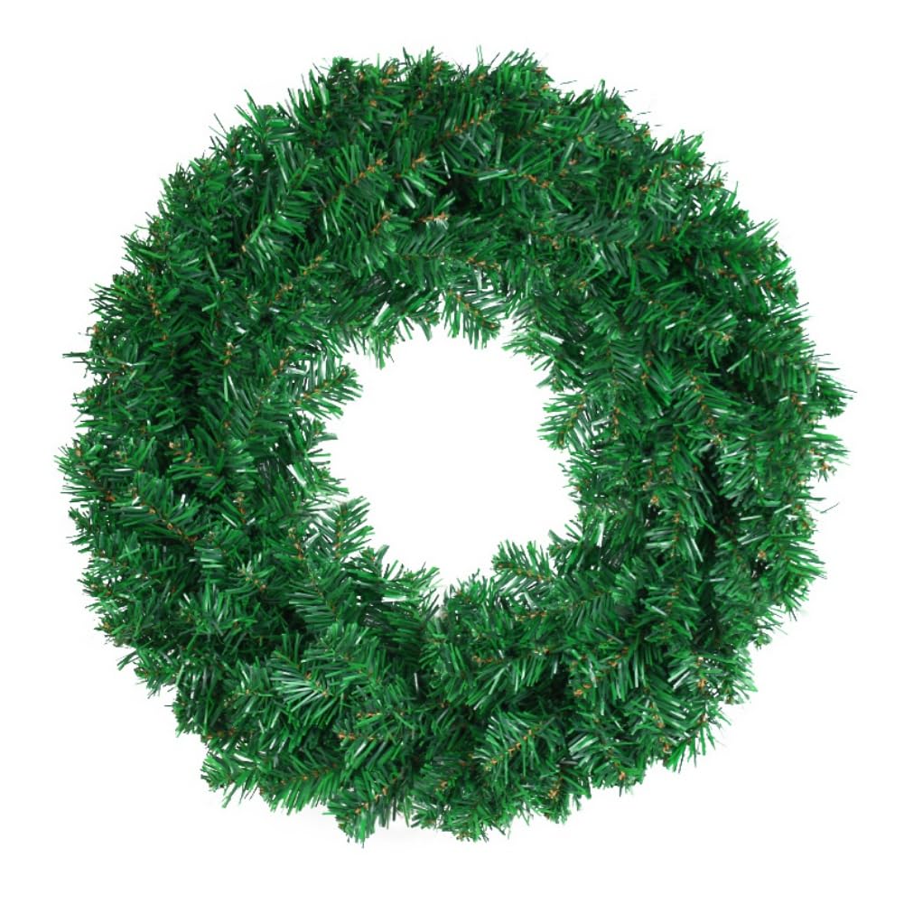 Maritown Plain Wreath to Decorate 30cm 40cm 50cm Artificial Plain Wreaths for Decorating Green Wreath Base for Christmas Xmas Halloween Spring Wreath Making Supplies Decorations for Front Door