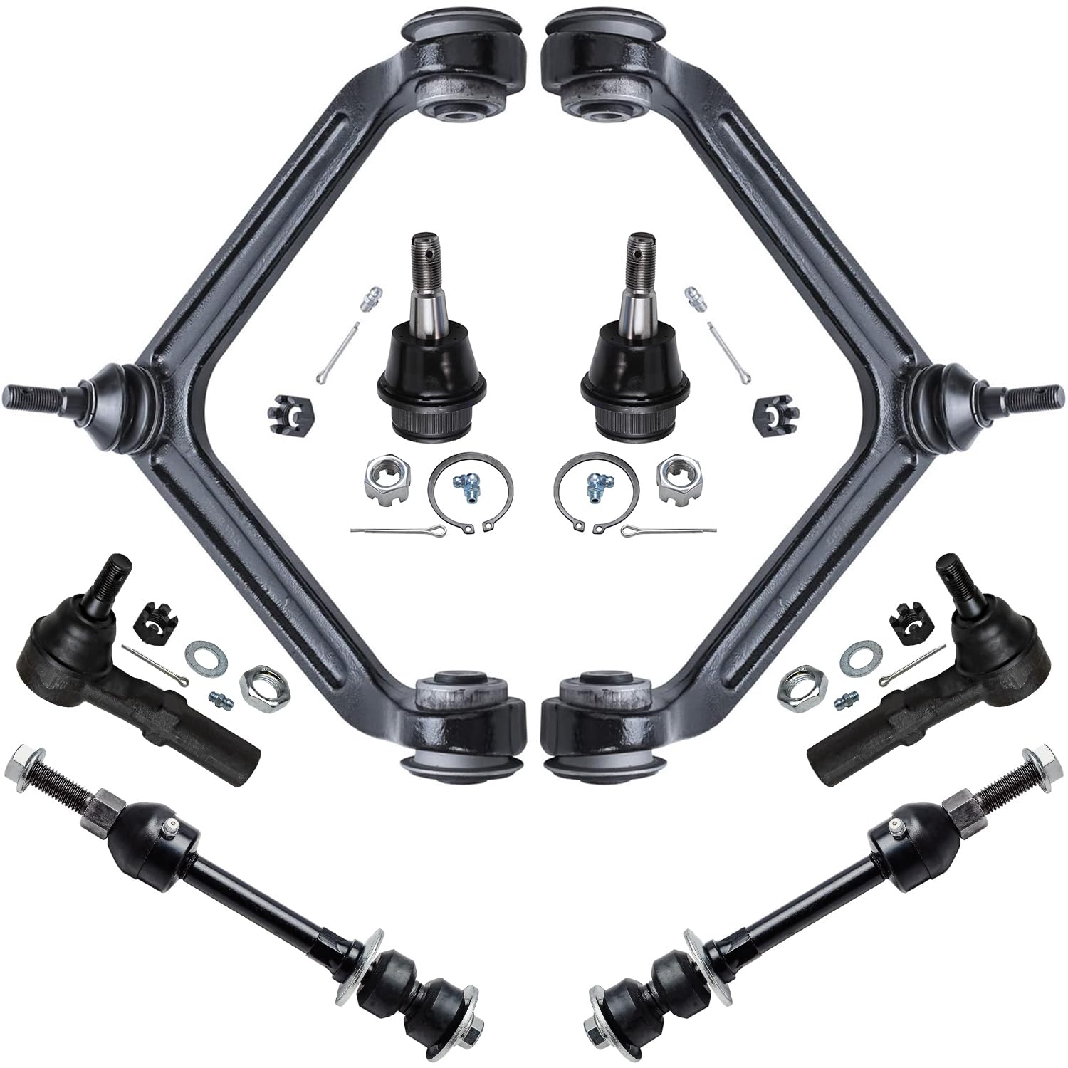 Detroit Axle - 2WD Front 8pc Suspension Kit for 02-05 Dodge Ram 1500, 2002