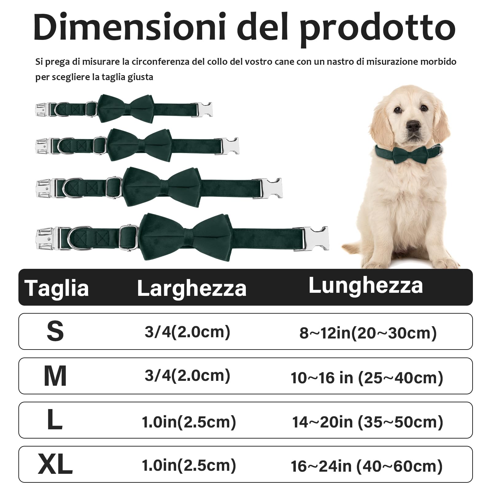 KTWSUEF Collare Cane, papillon cane Collare per Cani Velluto, Collare per Cani Comodo Resistente, Papillon per Cani Rimovibile Regolabile, Per Matrimoni, Compleanni, Eventi Festivi