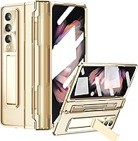 Vista 21 de Funda transparente para Samsung Galaxy Z Fold 3 con protección de bisagra plana, cubierta todo incluido Protector de pantalla integrado Protector