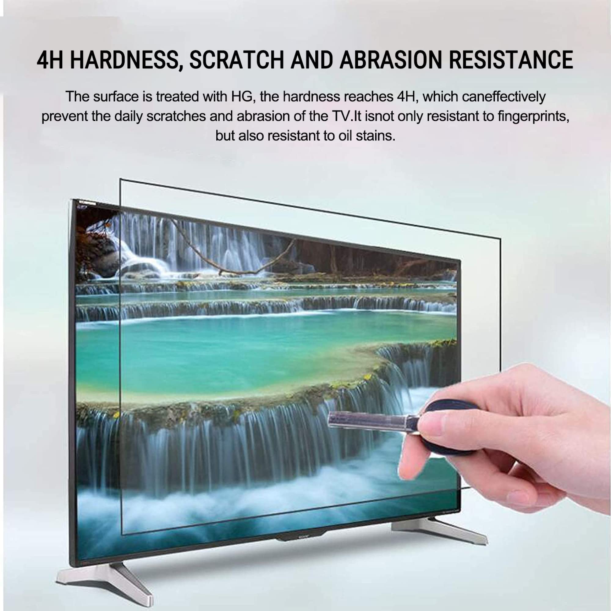 Tv-schermbeschermer 55-58 Inch Matte Film, Anti Blauw Licht Anti-reflectie Anti-kras Letsel Lcd-scherm Beschermfolie, Voor LCD, LED, 4k Oled, Qled, Aanpasbaar,HD-55inch(1221x689MM