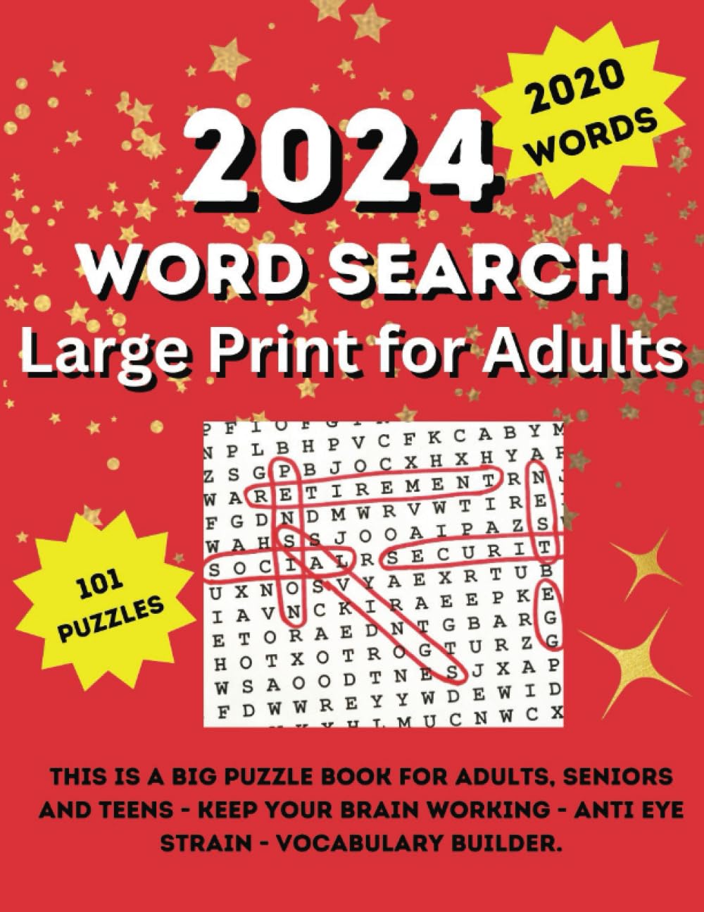 Large Print Words Word Search For Adults: A Big Puzzle Book for Adults, Seniors and Teens - Keep Your Brain Working - Anti Eye Strain - Vocabulary Builder