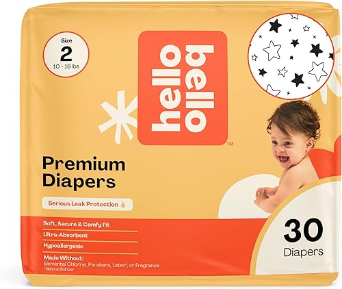 Miniatura 16 de Pañales Hello Bello, talla 4 (22-37 libras) Superstars, 21 unidades de pañales desechables premium para bebé, hipoalergénicos con sensación suave