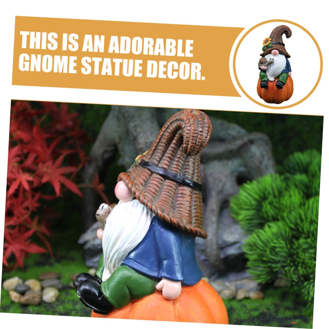Toddmomy 2pièces GNOME De Jardin Résine Sculpture Décorative De Nain Ornement Humoristique pour Extérieur Et Intérieur pour Noël Et Autres Occasions Festives