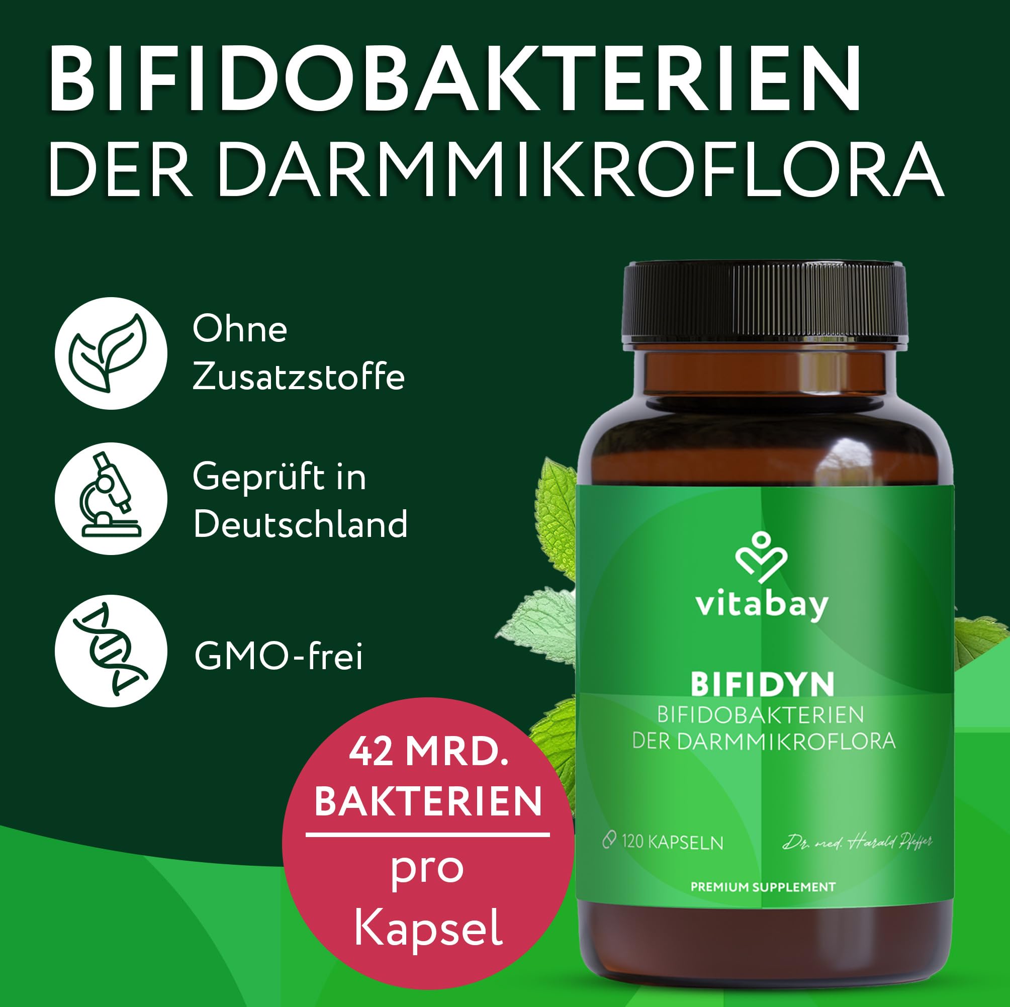 Vitabay Bifidyn – Bifidobakterien-Kulturen – 360 vegane Kapseln (3er Set)