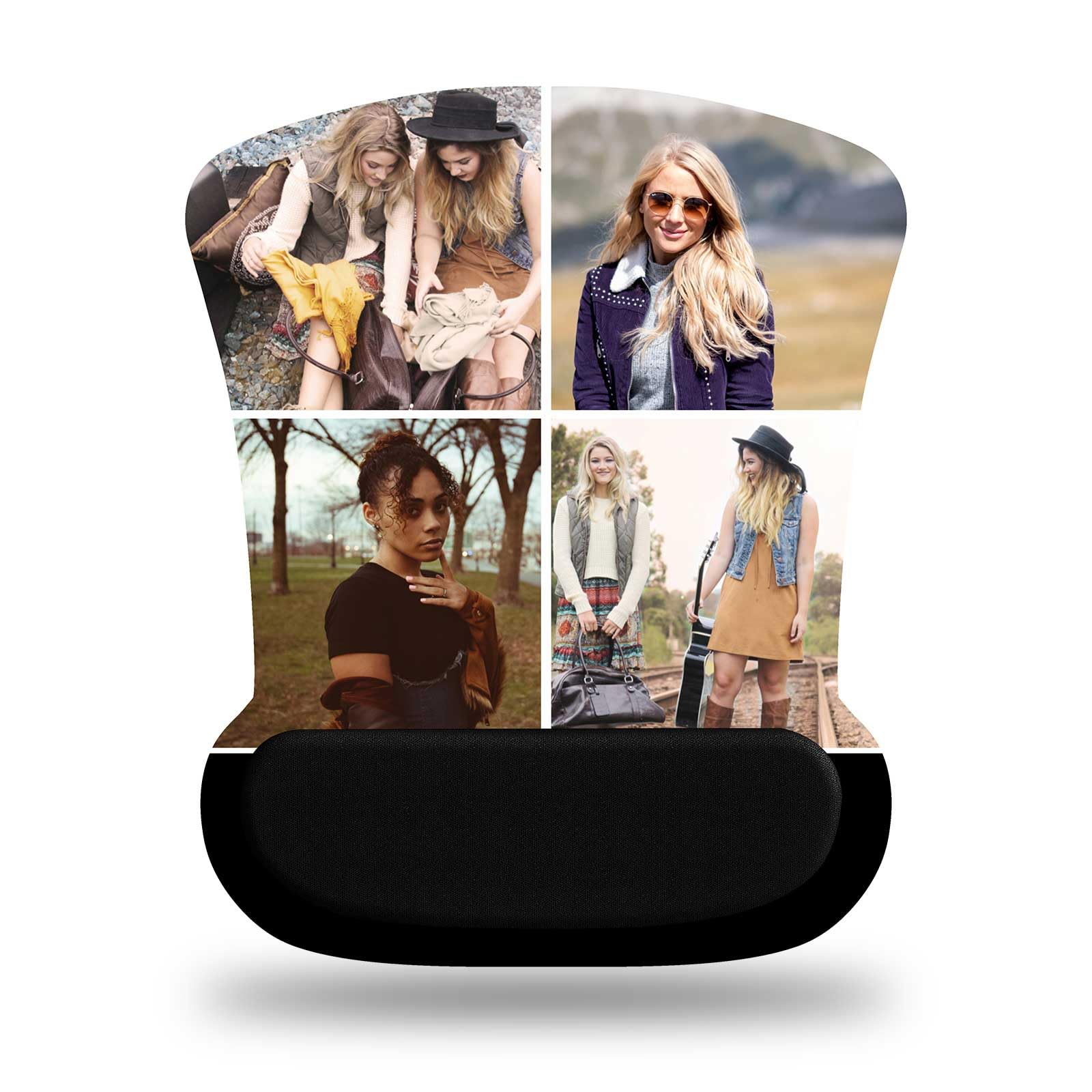 Nsipan Custom Mouse Pad with Wrist Rest Personalized Wrist Support Memory Foam Mat Mouse Mat with Photo Text Slip-Resistance Silicone for Computer, Laptop, Home & Office Desk Accessories