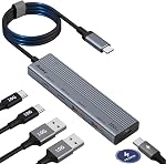 Aceele 10Gbps USB Hub 3.2 with 4 USB A 3.2 Ports, USB Splitter 3.2 Gen 2 with 4ft Long Data Cable and Type-C Port for Mini PC, MacBook Air/Pro M2 M1, Surface Pro, PS4/5, Flash Drive and More