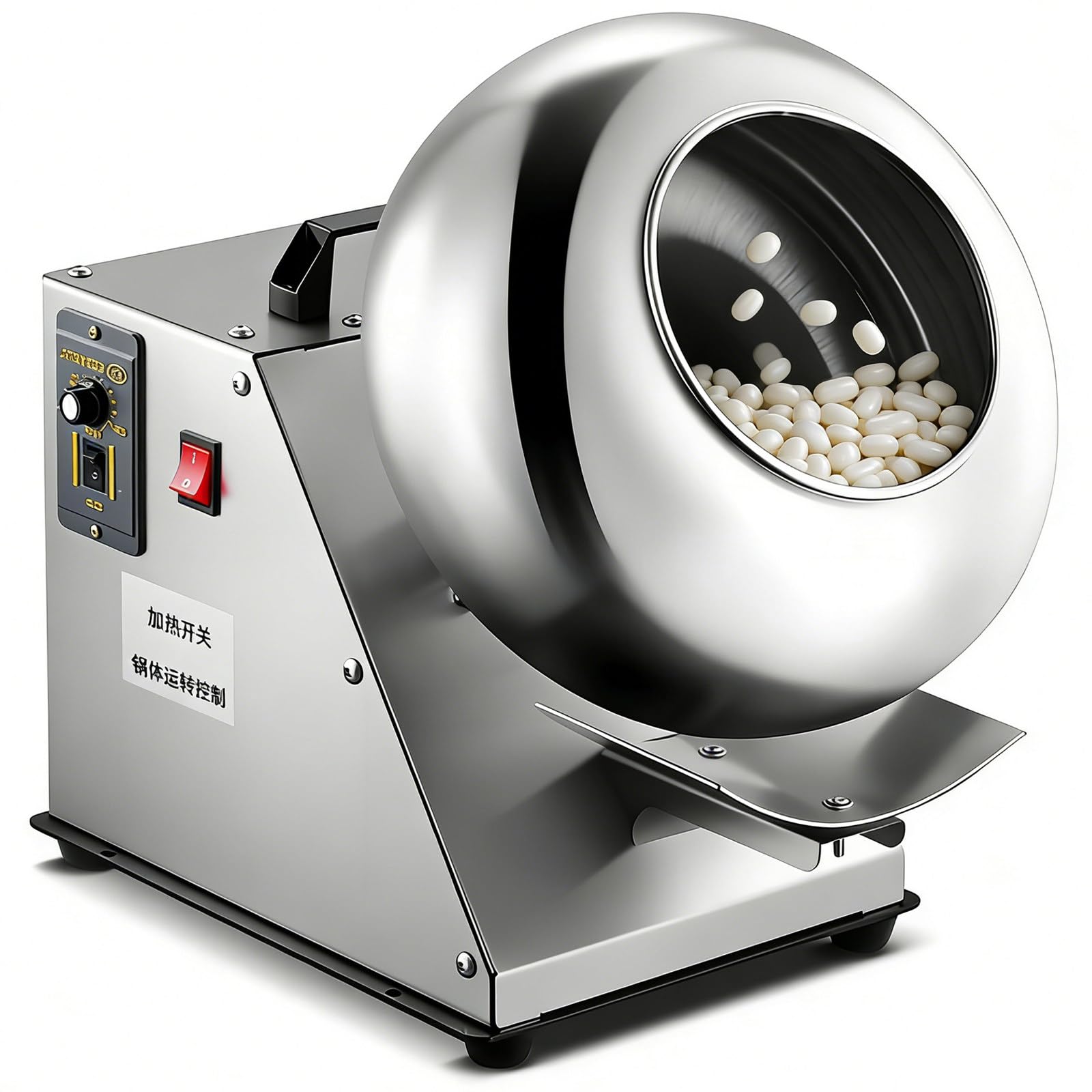 Sugar Coating Machine,Commercial Chocolate Panning Machine,1-4 kg/h Chocolate Coating Polishing Equipment,Sugar Ball Coater Drying Device