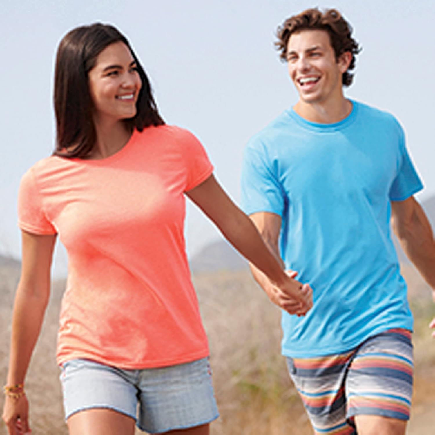 Fruit of the Loom Men's Stay Tucked Crew T-Shirt 4 Black/Gray Small