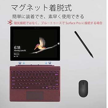 Microsoft Surface Pro バーガンディキーボード付き Amazon.com: Microsoft Surface Pro Signature Type Cover