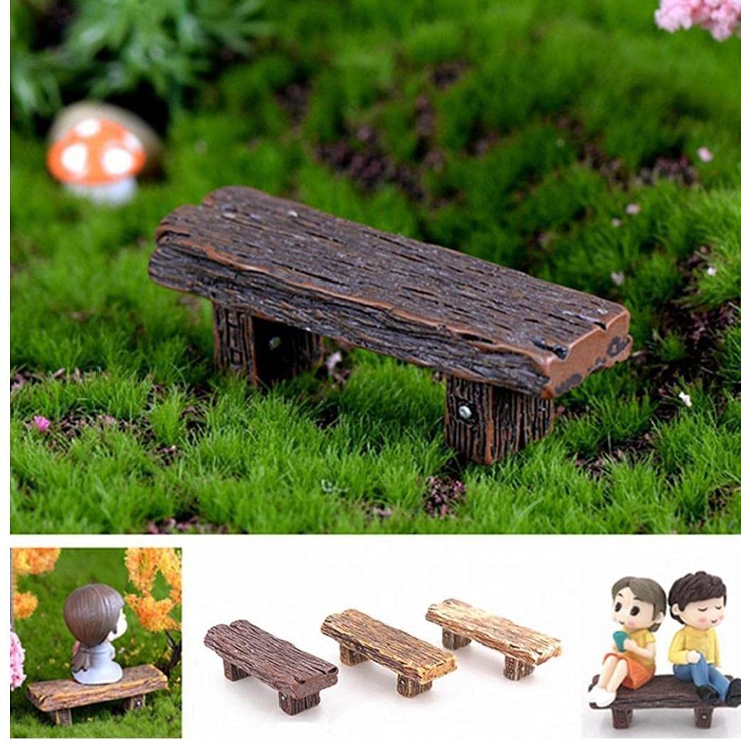Statue deco,Mini banc modèle de chaise de Simulation en résine,maison de poupée féerique Statue deco,Mini banc modèle de chaise de Simulation en résine,maison de poupée féerique