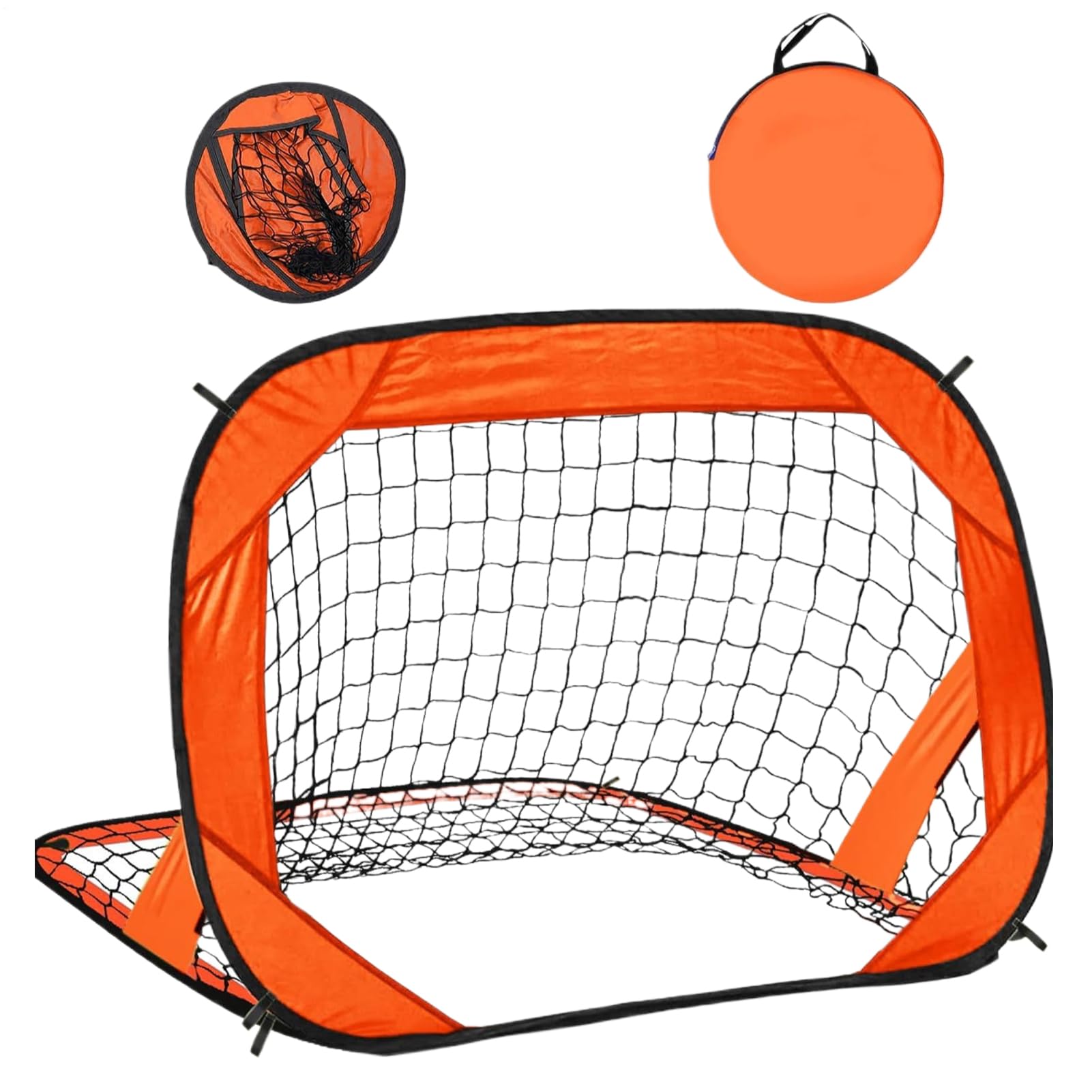 Porta da calcio pieghevole, rete da calcio pieghevole per interni ed esterni, leggera e facile da montare, ideale per allenamento in cortile, sport per bambini, giochi divertenti all'aperto