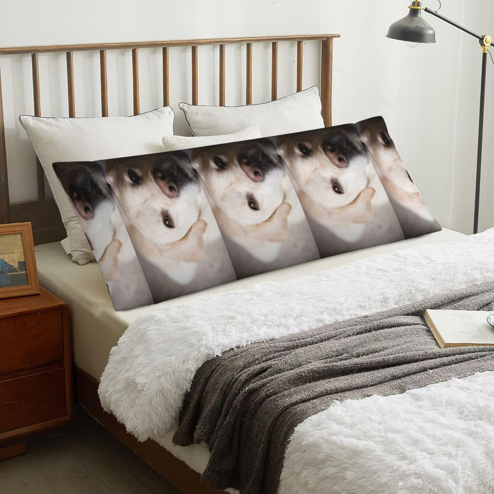 Labrador Dog, Body Pillow Cover with Zipper,Long Body Pillowcase 20 x 60 in