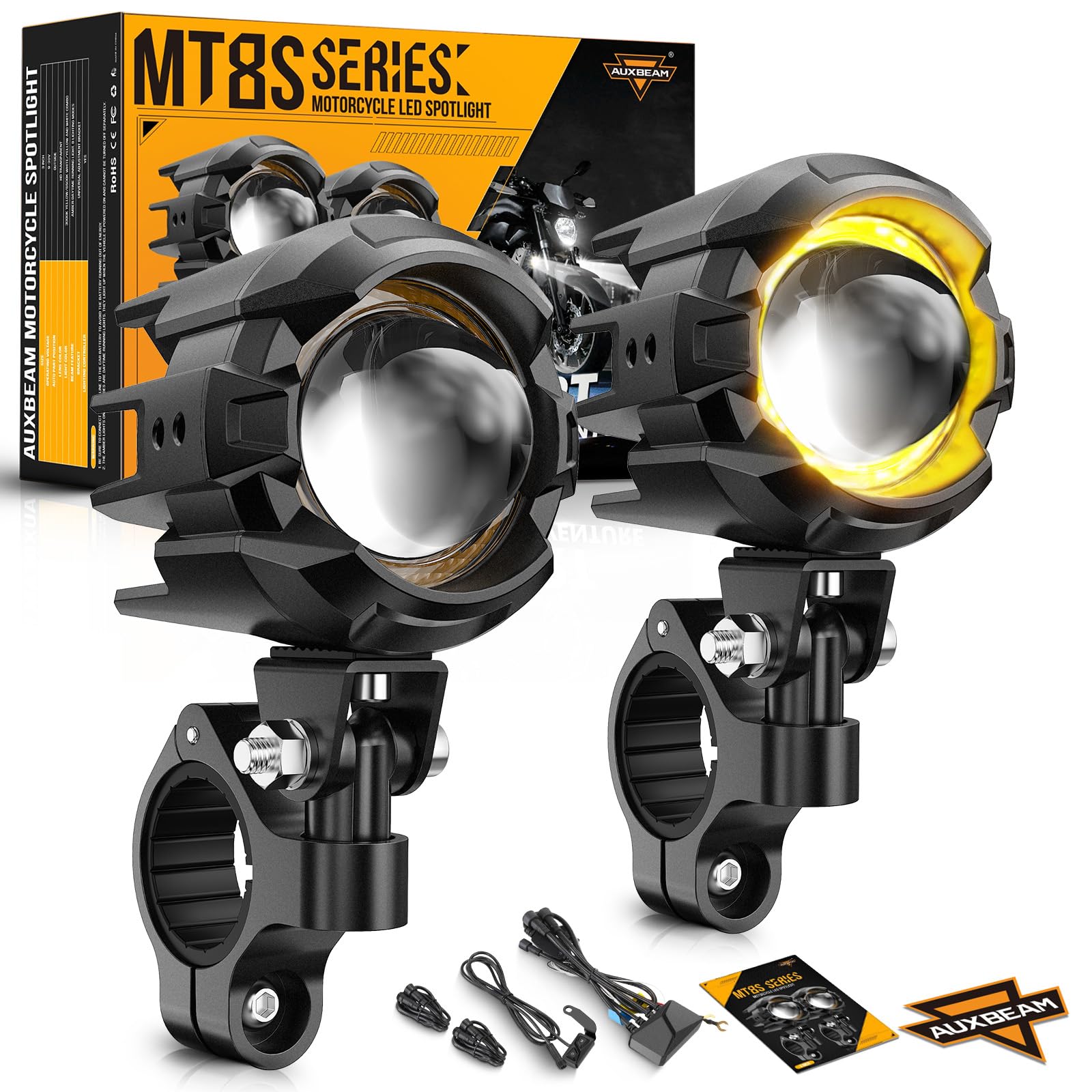 Auxbeam MT8S Series Motorcycle Auxiliary Lights