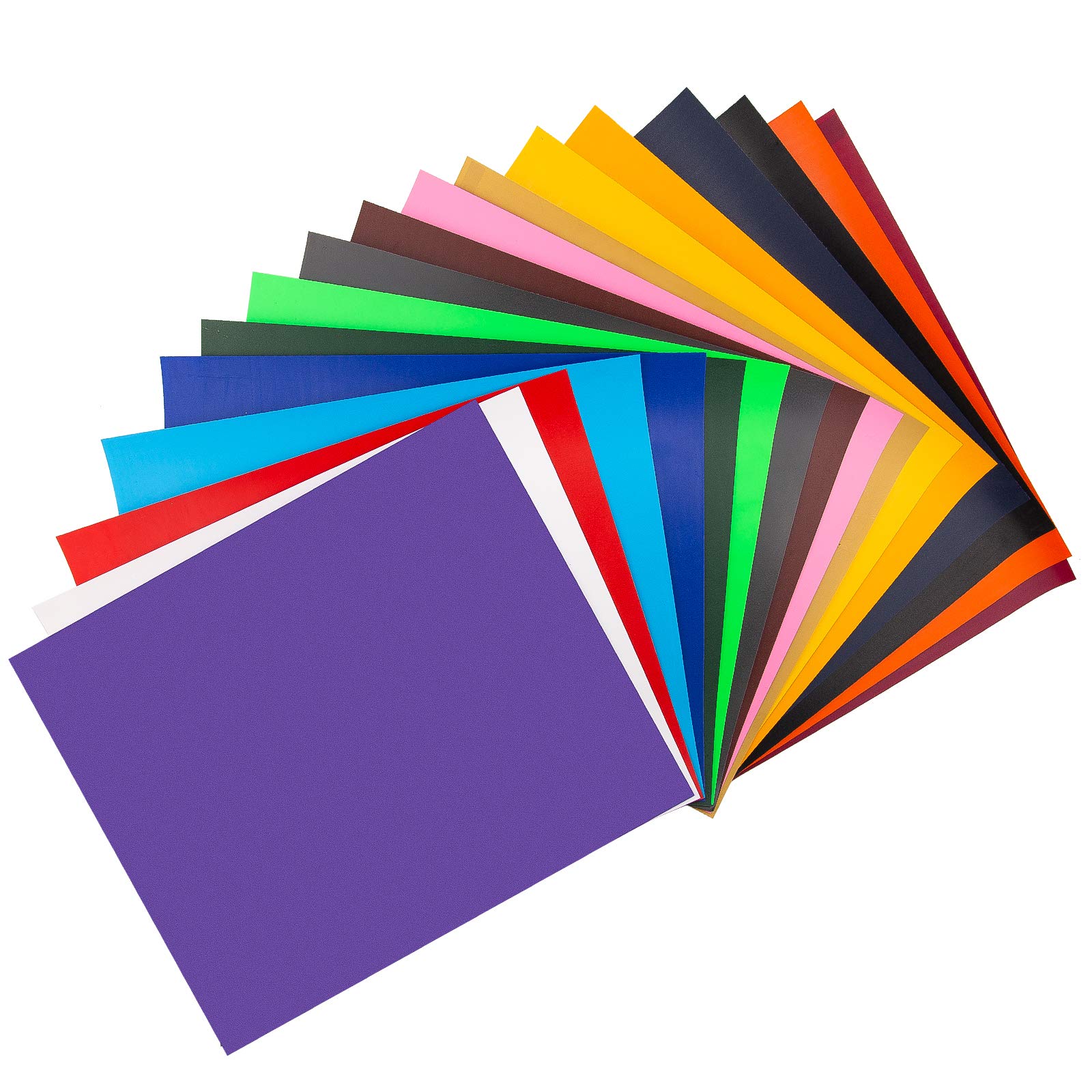 AIEX 12x10 Inch Heat Transfer Vinyl Bundle Sheets Iron-On Vinyl for T-Shirt, Hats, Clothing, Compatible with Cricut Cameo Heat Press Machine Sublimation (17 Colors)