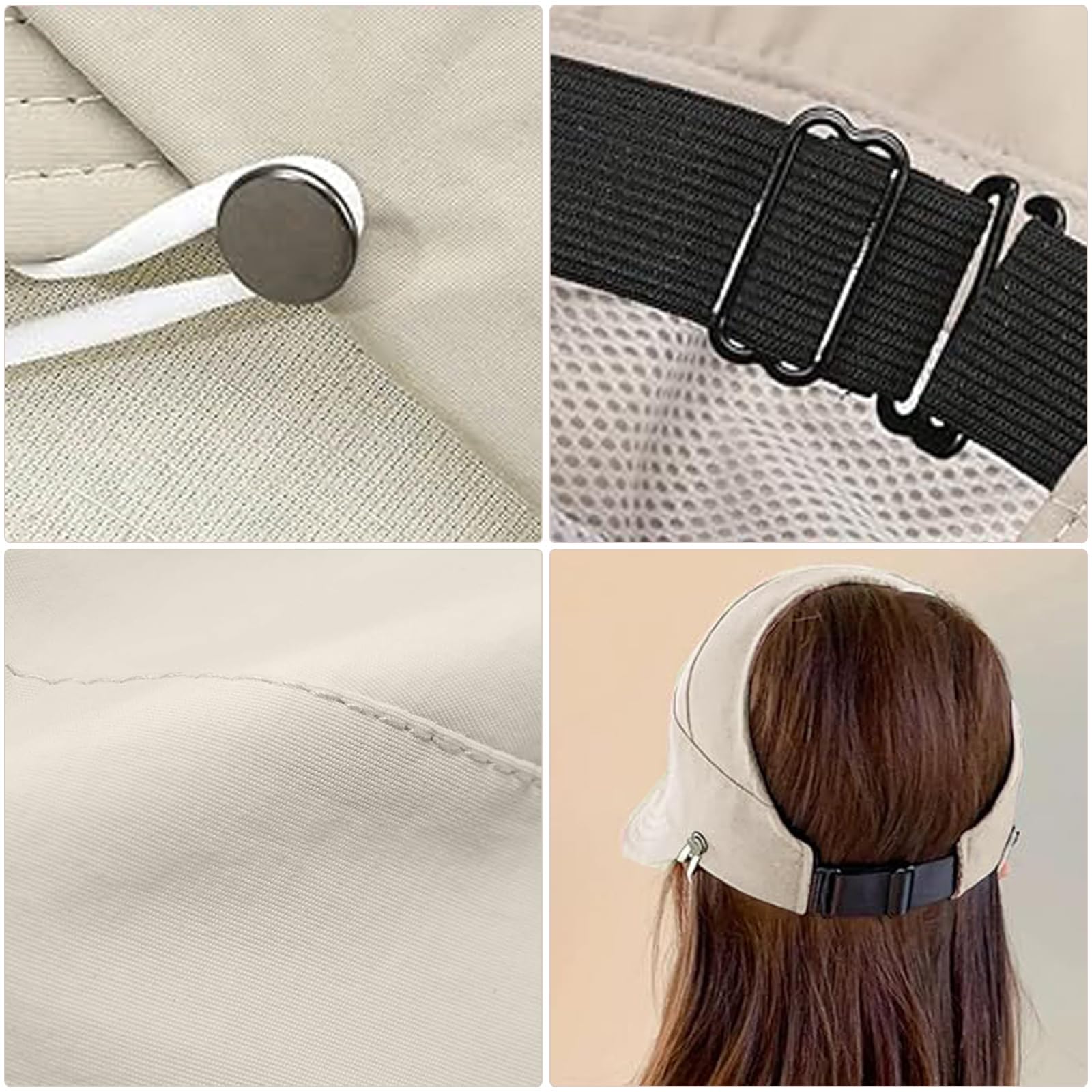 Damski kapelusz przeciwsłoneczny, ochrona UV 50, outdoorowa ochrona przed promieniowaniem UV, Hollow Top Sun, damska czapka bejsbolowa, składana, nadaje się do aktywności na świeżym powietrzu