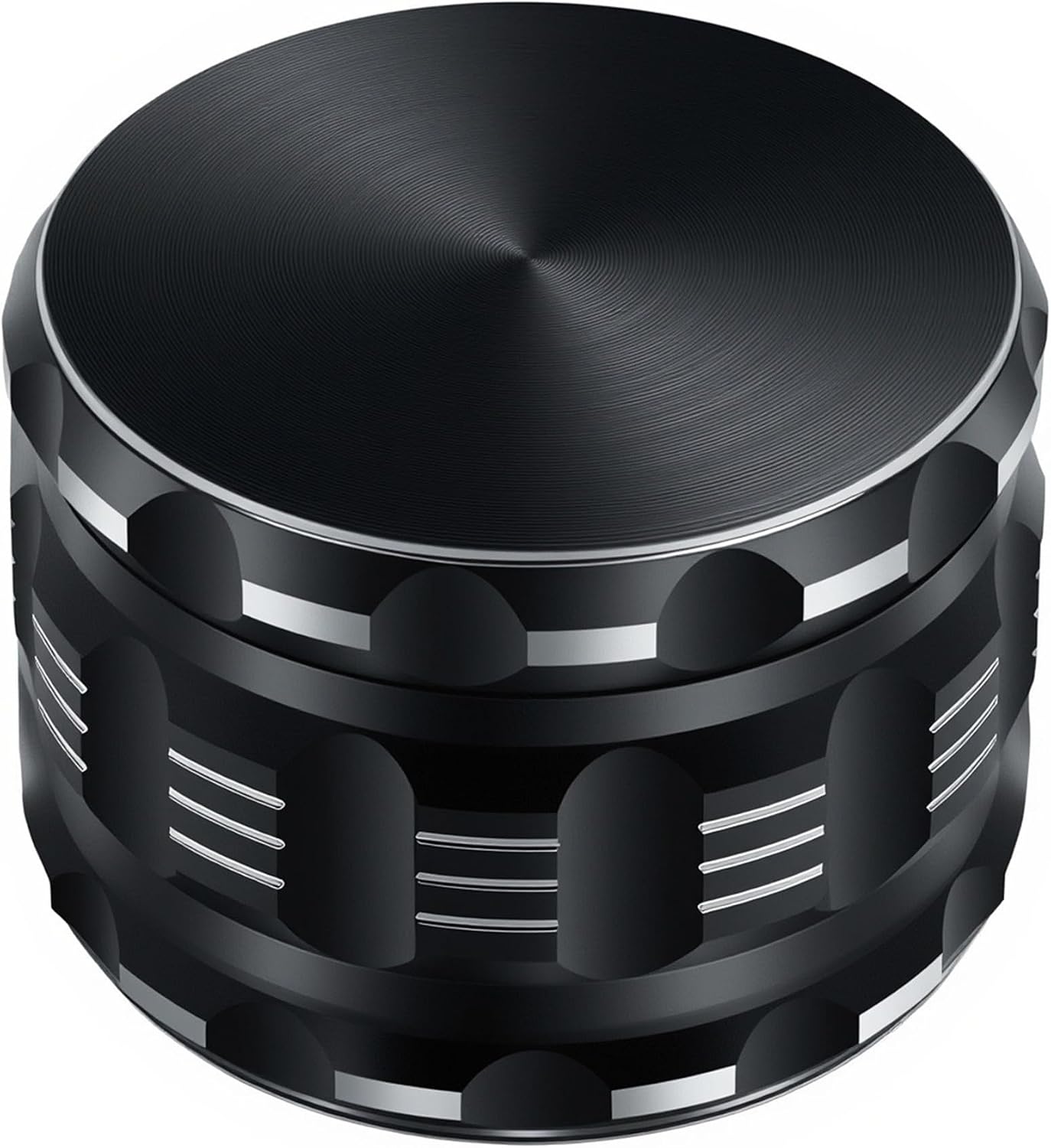Herb Grinder 2.5”, Kitchen Tools Spice Grinder for Cooking Spices & Seasoning, Aluminum (Black)