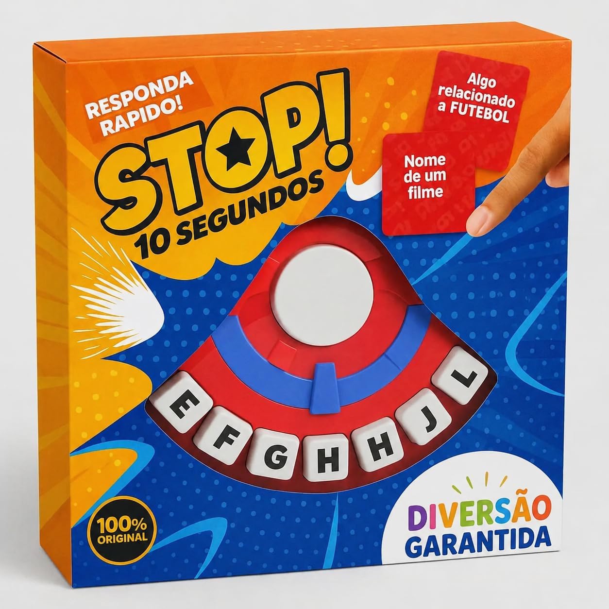 Jogo Stop Eletrônico 10 Segundos Timer Raciocínio Caça Palavras Educativo Família Cartas Desafio Letras Brinquedo Inteligente Interativo Festa Viagem Português Prime Luxo