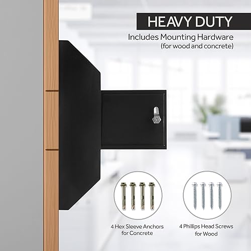 Miniatura 59 de Durabox Caja fuerte de depósito a través de la puerta, 12 x 6 x 15 pulgadas, buzón de acero resistente con cerradura para recibir correo, cheques