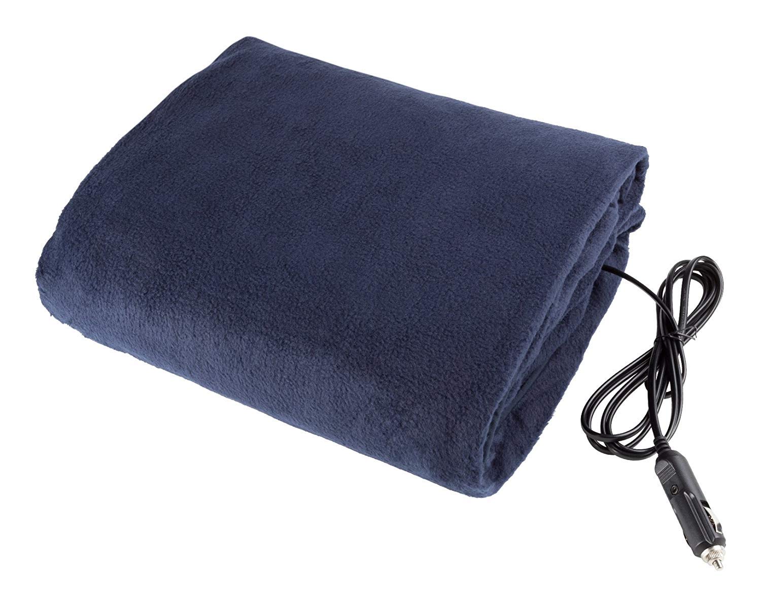Car Blanket- Heated 12 Volt Fleece Travel Throw for Car and RV-Great for Cold Weather, Tailgating, and Emergency Kits, 145100cm